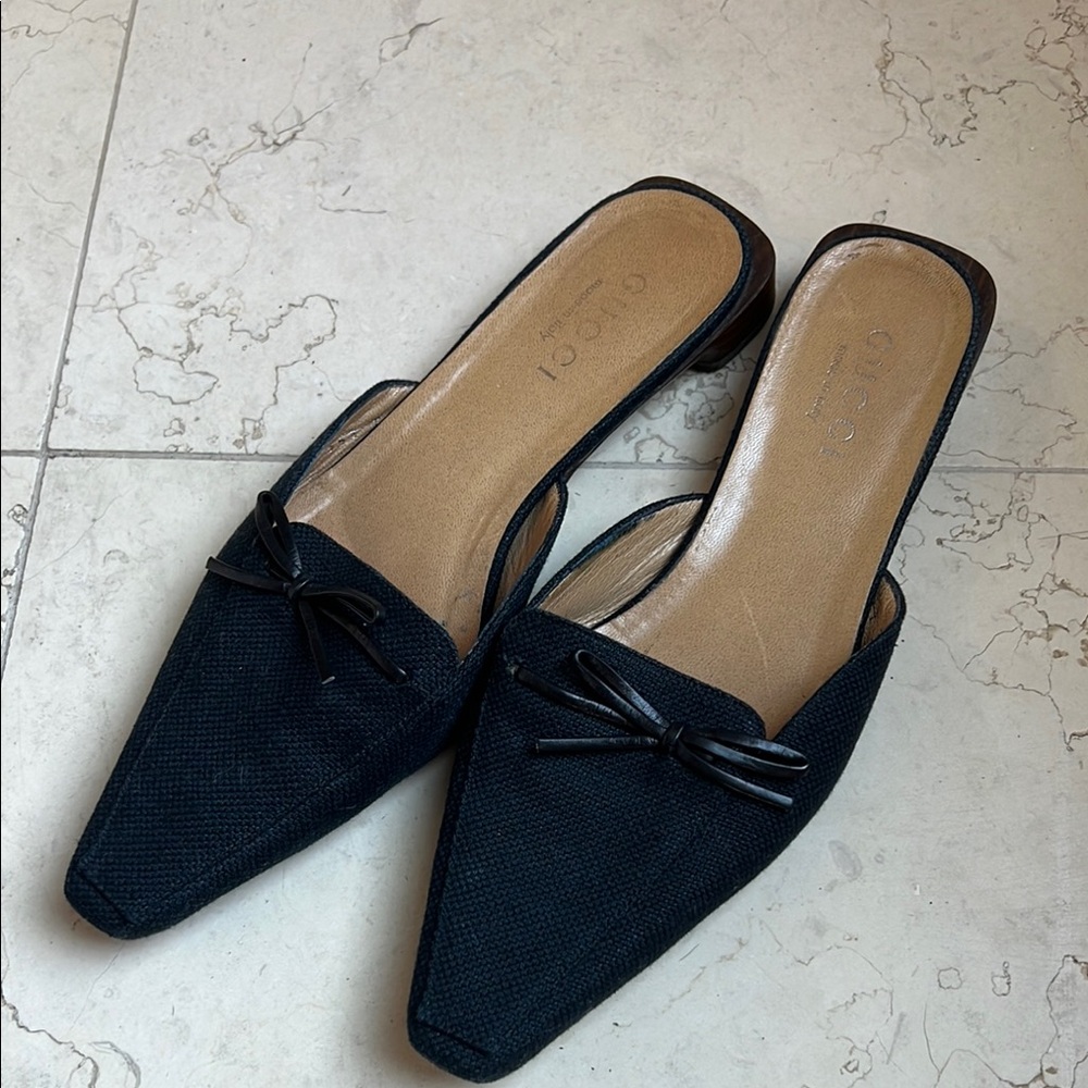 Gucci Linen Mules